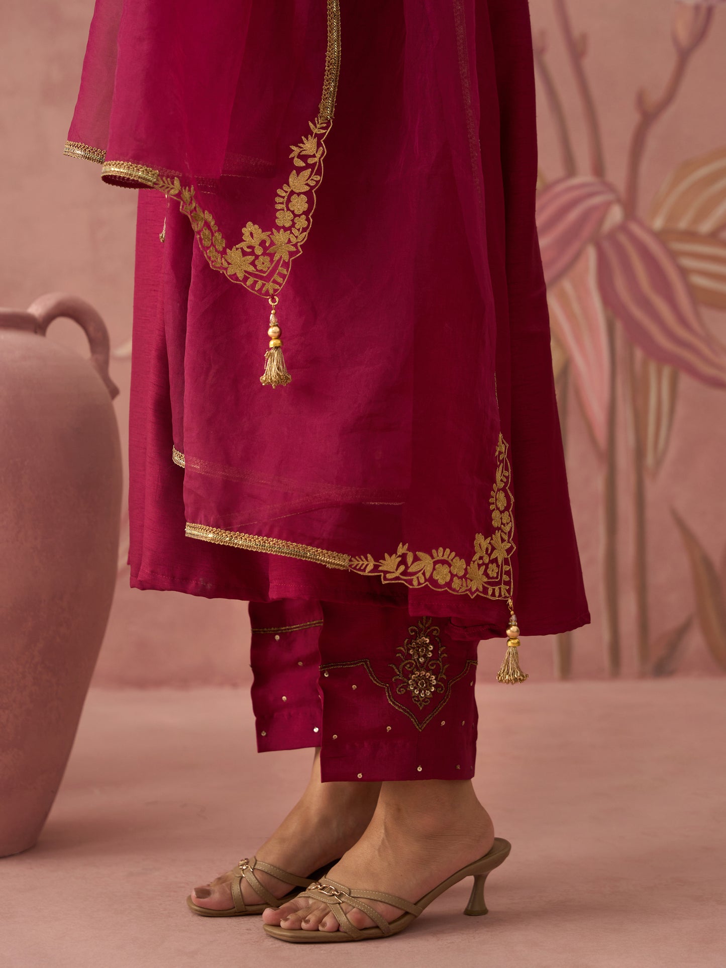 Gulzar Burgundy Kurta Set