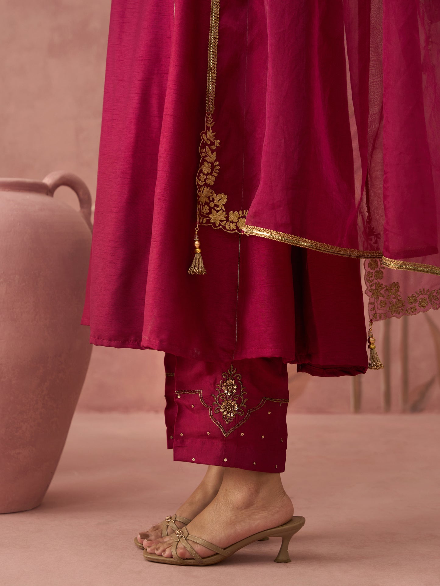 Gulzar Burgundy Kurta Set