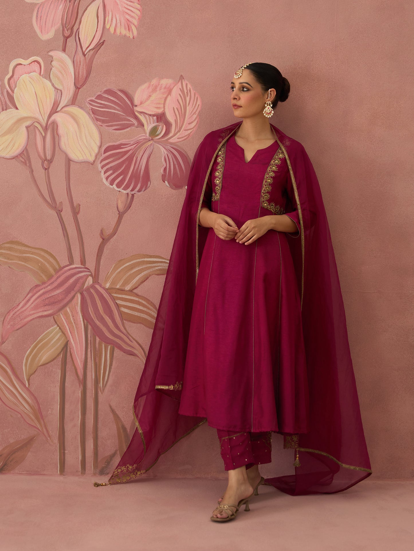 Gulzar Burgundy Kurta Set