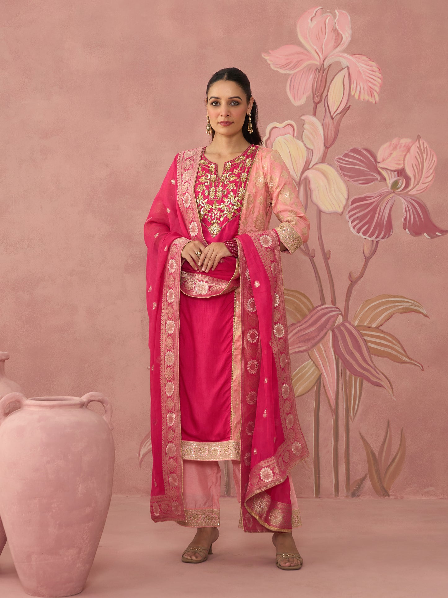 Ela Blush and Pink Suit