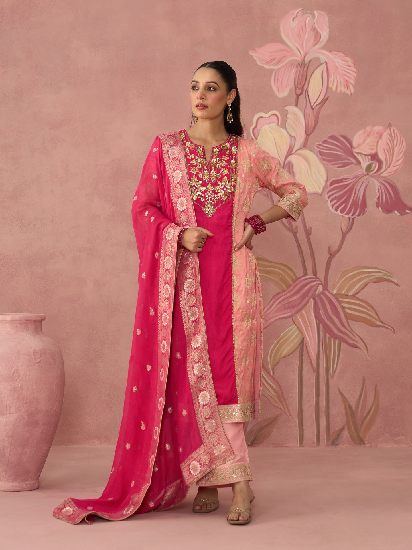 Ela Blush and Pink Suit