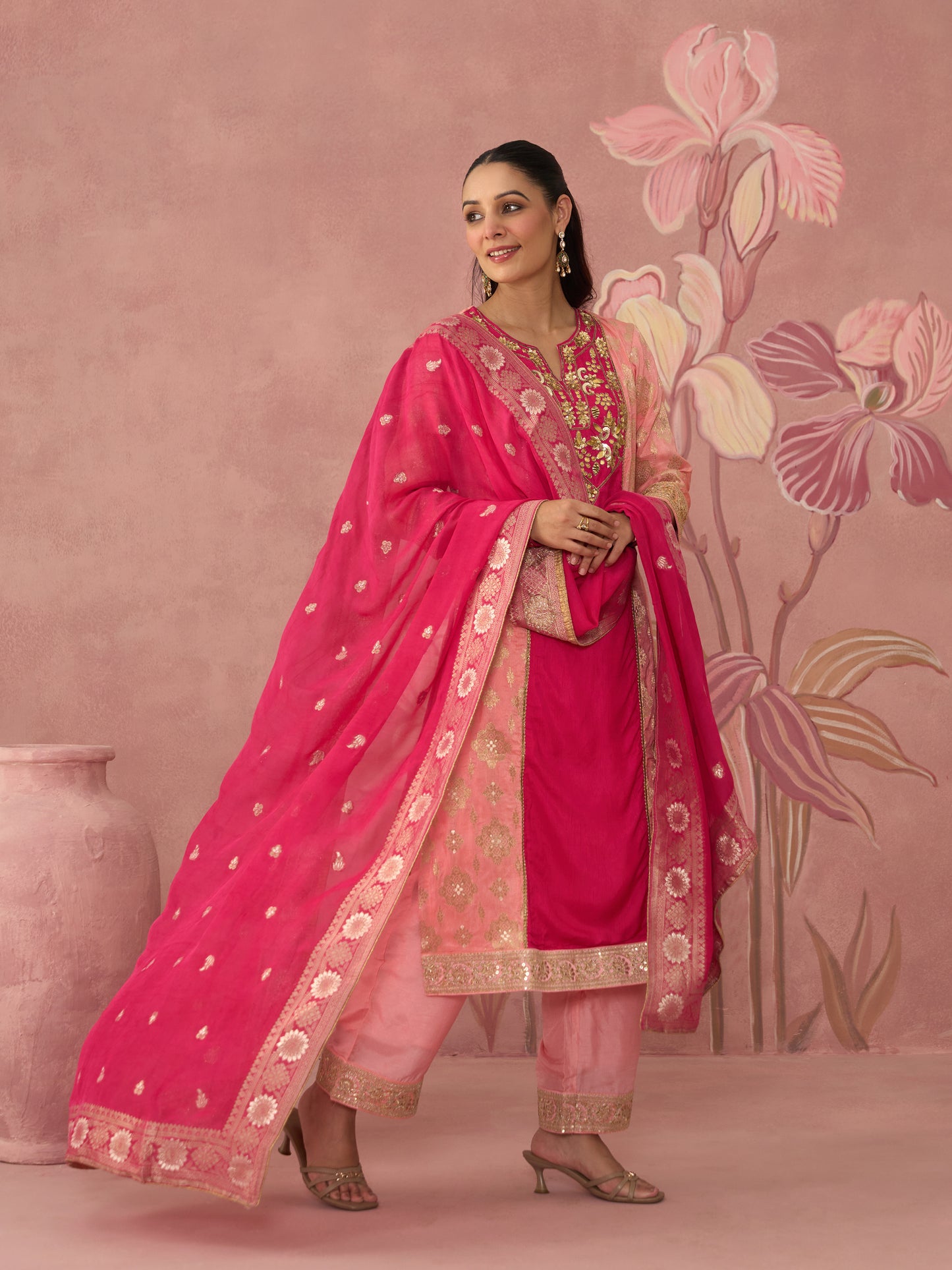 Ela Blush and Pink Suit