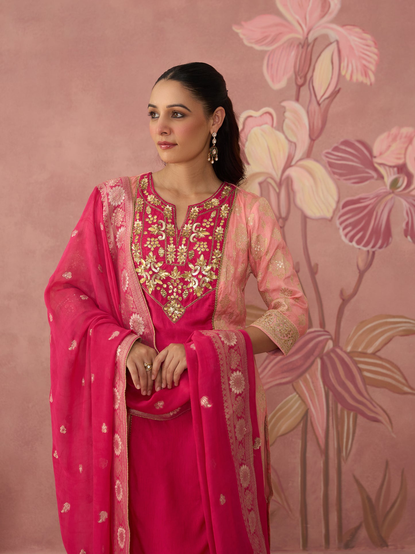 Ela Blush and Pink Suit