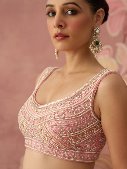 Amaira Pink Drape Saree