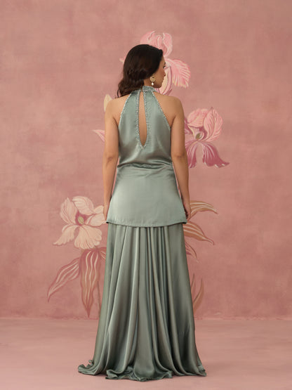 Inaara Blue Sharara Set