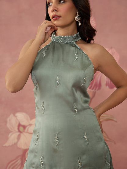 Inaara Blue Sharara Set